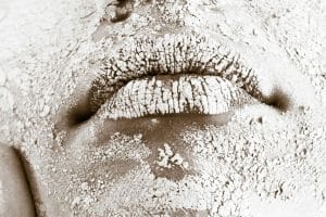 Foto ilustrando pele seca